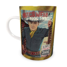Load image into Gallery viewer, Live Show Poster Series (7 of 12) by H. Michael Karshis | Mitch Webb and the Swindles | Tall Bone China Mug