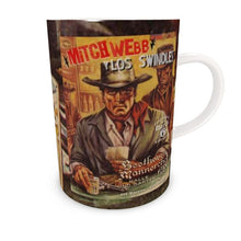 Load image into Gallery viewer, Live Show Poster Series (2 of 12) by H. Michael Karshis | Mitch Webb and the Swindles | Tall Bone China Mug